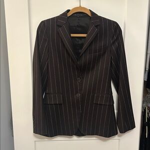 Theory Brown Pinstripe Blazer